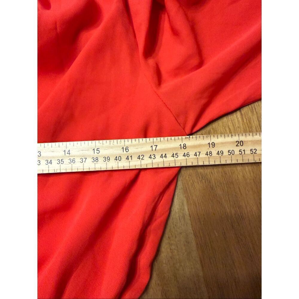 Nasty gal Womens Red Parigi Plunging Ruffle Romper Size medium - Picture 7 of 8